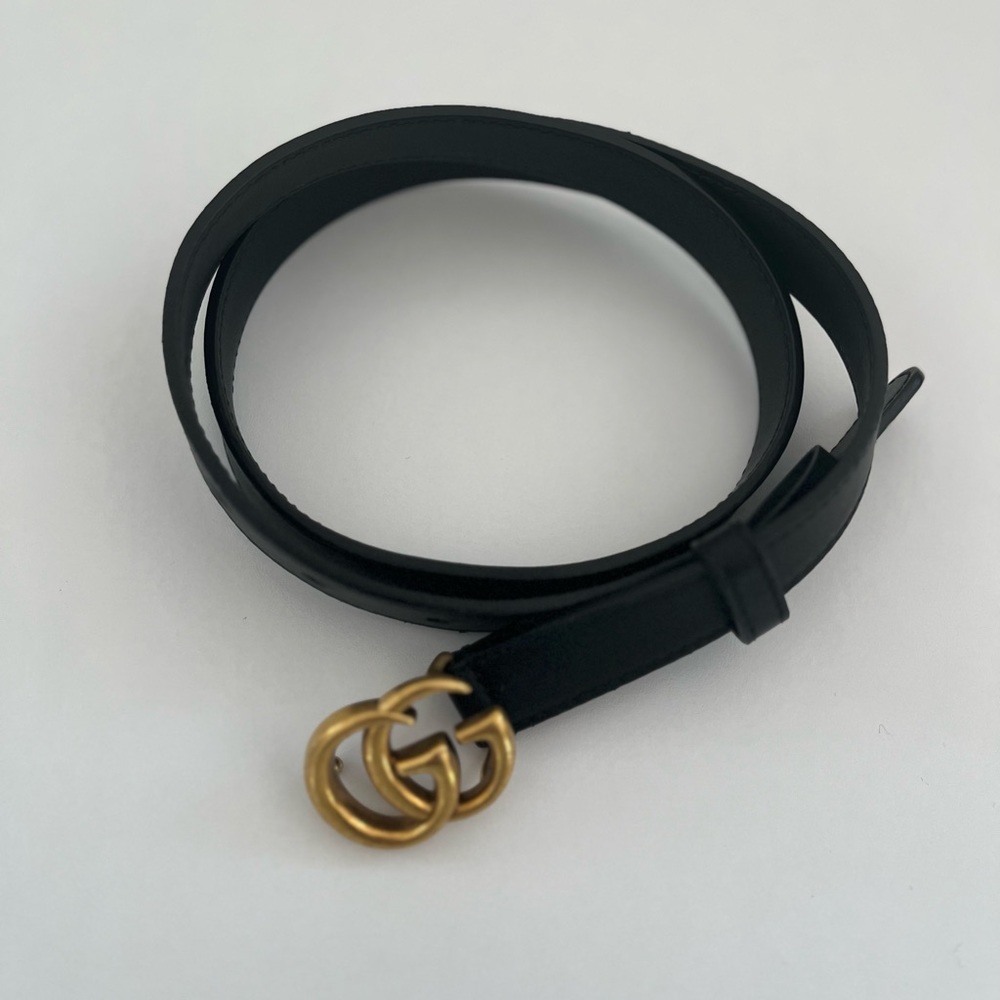 Gucci GG Marmont Thin Leather Belt